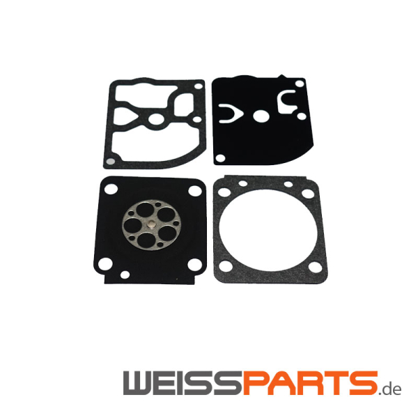 Vergaser Dichtsatz inkl. Membran und Dichtung für STIHL Rasentrimmer, Motorsense, Freischneider, Heckenschere passend Zama C1Q Vergaser; Stihl bekommt kein Benzin dann Vergaser Dichtsatz mit Membran wechseln; Montage, einbauen, ausbauen gemäß Explosionszeichnung und Handbuch; Vergaser vorher reinigen; nach Einbau Vergaser Grundeinstellung vornehmen; STIHL     BG 75, BR 106, BT 106, BT 120 C, FC 85, FHL 45, FR 106, FR 108, FS 106, FS 108, HS 75, HS 80, HS 85, FS 300, FS 350, FS 38, FS 400, FS 45, FS 450, FS 46, FS 55, FS 75, FS 80, FS 85, HL 45, HL 75, HT 70, HT 75, KW 85, FC 55, FC 75, FH 75, FR 350, FR 450, FR 85, FS 120, FS 200, FS 250 Vergaser Ersatzteile von WEISSPARTS