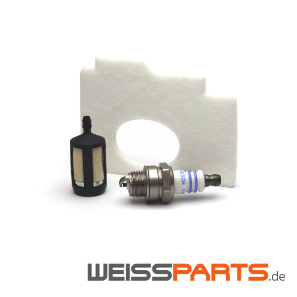 Das ProPerformance Kit 2 für Stihl Motorsägen MS170 2MIX und MS180 2MIX umfasst Luftfilter, Zündkerze und Kraftstofffilter. Einbau gemäß Handbuch und Ersatzteilliste. Jetzt ProPerformance Kit bei WEISSPARTS bestellen!