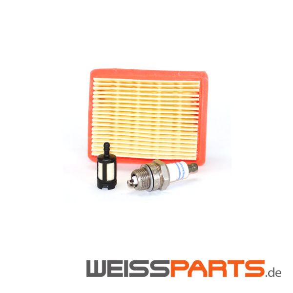 Das WEISSPARTS ProPerformance Kit 11 für Stihl Motorsägen MS162 und MS172 beinhaltet Luftfilter Filterplatte, Zündkerze und Kraftstofffilter. Einbau des Wartungs-Kits gemäß Handbuch und Ersatzteilliste. Jetzt ProPerformance Kit bei WEISSPARTS bestellen!